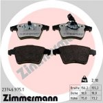 ZIMMERMANN Sada brzdových destiček, kotoučová brzda 23746.975.1 – Hledejceny.cz