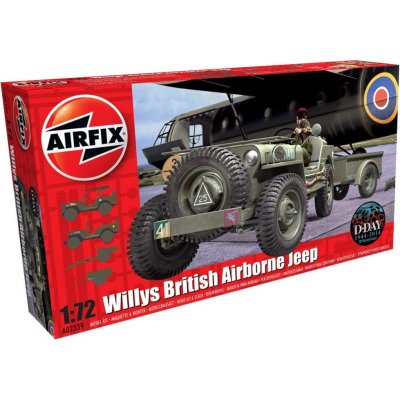 Airfix Plastikový model vojenské techniky A02339 Willys British Airborne Jeep 1:72