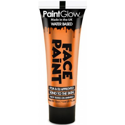 PAINTGLOW Barva na obličej a tělo Neon UV PRO oranžová 13ml