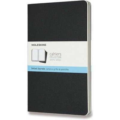Moleskine Sešity Cahier A5 tečkovaný 3 ks černý – Hledejceny.cz