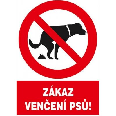 Tabulka Zákaz venčení psů – Zboží Mobilmania