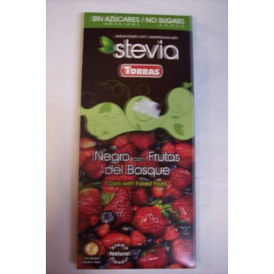 Torras Stevia Hořká čokoláda s lesním ovocem 125 g