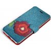 Pouzdro a kryt na mobilní telefon Pouzdro Mobiwear Flip Samsung Galaxy M22 - MD05P Džínové květy