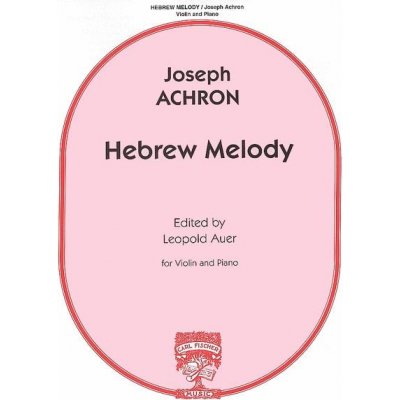 Joseph Achron Hebrew Melody noty na housle, klavír