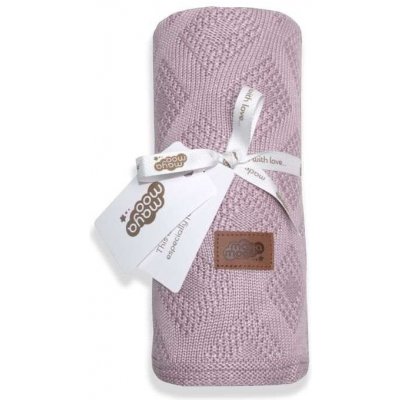 Detexpol Pletená bambusová deka do kočárku pudrově růžová – Sleviste.cz