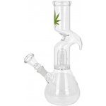Tribal Skleněný bong s perkolací Transparent 27cm – Zboží Dáma