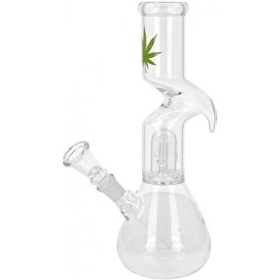 Tribal Skleněný bong s perkolací Transparent 27cm – Zboží Dáma