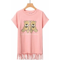 Zvířátka triko s kr. rukávem s medvídky meruňka