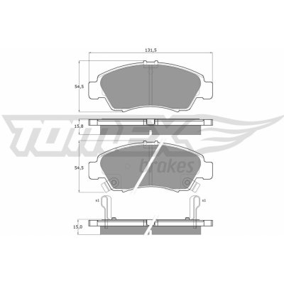Sada brzdových destiček, kotoučová brzda TOMEX Brakes TX 12-65 | Zboží Auto