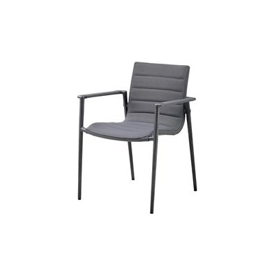 Cane-line Stohovatelné Core 60x63x83 cm, rám hliník Grey výplet venkovní látka AirTouch Grey 2 ks – Zbozi.Blesk.cz