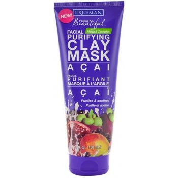 Freeman jílová pleťová maska s plody acai Facial Purifying Clay Mask 150 ml