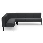 Rohová sedačka VARIETY, 90°, vnitřní, potahová látka Blues CSII, antracitová – Zboží Mobilmania