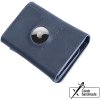 Peněženka FIXED Tripple Wallet for AirTag z pravé hovězí kůže modrá