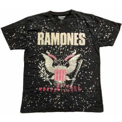 Ramones tričko Eagle Dip Dye Wash Black pánské