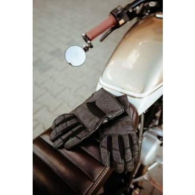 Broger CALIFORNIA černé kožené rukavice na motorku Broger CALIFORNIA černé kožené rukavice, S – Zboží Mobilmania