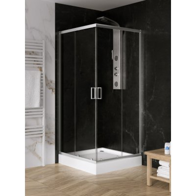 NEW TRENDY Čtvercový sprchový kout SUVIA 90x90, čiré sklo + vanička (ZS-0004) – Sleviste.cz