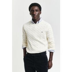 Gant Cotton Cable C-neck Cream