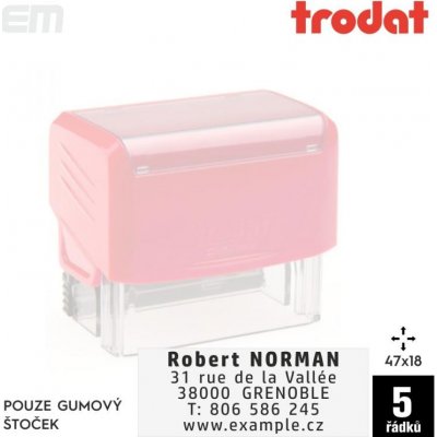 Trodat 3912 - pouze gumový štoček – Zboží Dáma