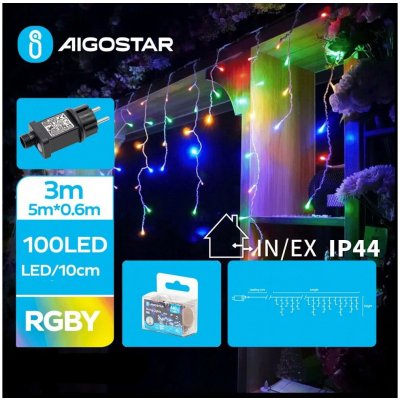 Aigostar B.V. Aigostar LED Venkovní vánoční řetěz 100xLED 8 funkcí 8x0,6m IP44 multicolor AI1414 – Hledejceny.cz