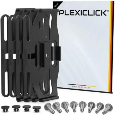 Černý neviditelný držák SPZ Plexiclick V1 Black (110 mm) | Zboží Auto