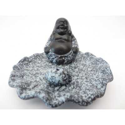 Mani Bhadra Stojánek na vonné tyčinky Černý čínský Buddha modrý Lotos – Hledejceny.cz