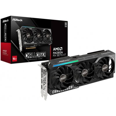 ASRock Radeon RX 9070 XT Challenger 16GB GDDR6 90-GA61ZZ-00UANF – Zboží Živě