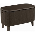 Keter Bevy Cool Bar Rattan 83,5 x 40 x 50-74 cm grafit – Hledejceny.cz