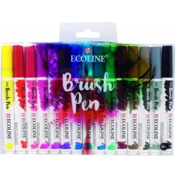 Akvarelové pera Ecoline Brush Pen 15 dílná sada