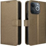 Diamond knížkové pouzdro na Realme Note 70T - hnědé – Zboží Živě