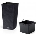 Prosperplast Květináč Rato square 40 x 40 x 75 cm antracit – Zboží Dáma