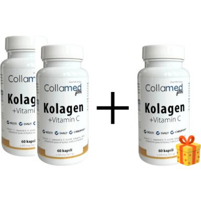 MEDIMES 2+1 Collamed Flex Hovězí kolagen + vitamín C 60 kapslí v 1 balení 2 balení: 2x 60 kapslí – Hledejceny.cz