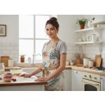 BBK Kuchyňská bavlněná zástěra LEAFY béžová 60x75 cm 100% bavlna – Sleviste.cz