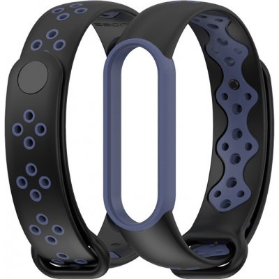 Xiaomi Mi Band 5/6 náhradní náramek Dvoubarevný sportovní Černá-modrá MBSCZ-5DS001 – Zbozi.Blesk.cz