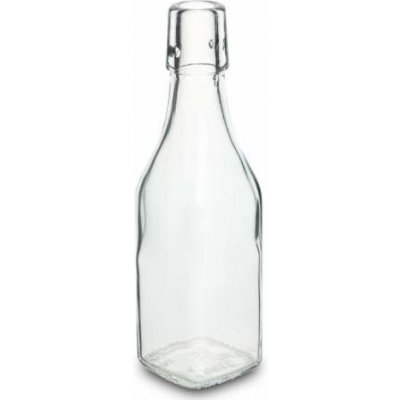 Skleněná lahev 250 ml hranatá s pákovým uzávěrem – Zboží Dáma