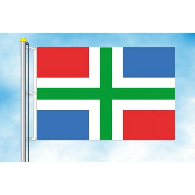 LIBEA, s.r.o. Groningen vlajka Rozměr: 100×150 cm, Uchycení: Karabiny na stožár – Hledejceny.cz
