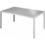 tectake Hliníkový zahradní stůl Bianca s nastavitelnou výškou nohou 150x90x74,5cm stříbrný/šedý – Hledejceny.cz