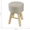 Vlizelín a vatelín Dřevěná polstrovaná stolička - taburet 28x42 cm - II. jakost