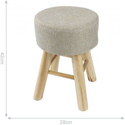 Dřevěná polstrovaná stolička - taburet 28x42 cm - II. jakost – Zboží Mobilmania