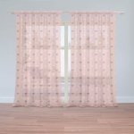 Sablio Záclony Srdíčka na růžové: 2ks 150x250cm – Hledejceny.cz
