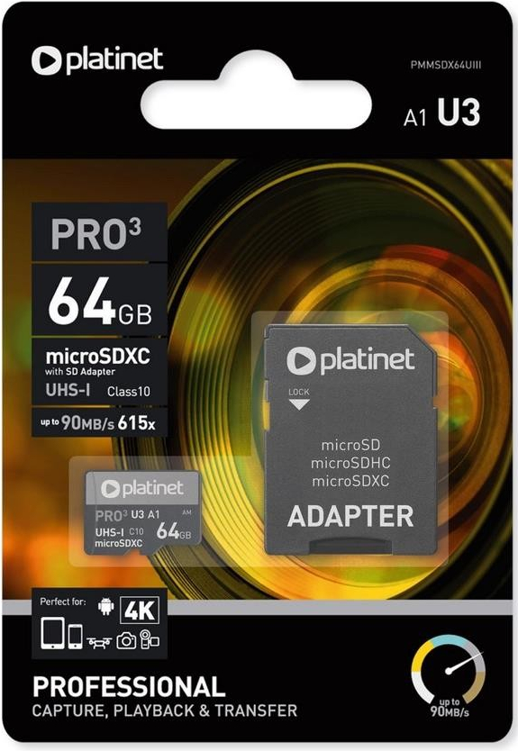 PLATINET microSDXC 64 GB class10 43999