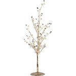 Clayre & Eef Zlatý vánoční stromeček s lístky a třpytkami - 9*9*45 cm – Hledejceny.cz