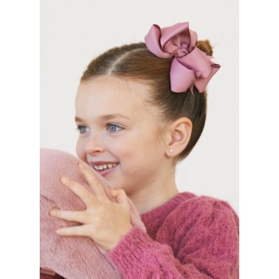 Abel & Lula Klip do vlasů mašle starorůžový Abel and Lula – Zboží Dáma