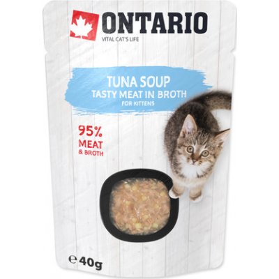 Ontario pro koťata tuňáková polévka se zeleninou 40 g – Zbozi.Blesk.cz