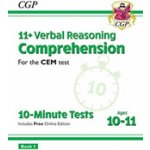 New 11+ CEM 10-Minute Tests: Comprehension - Ages 10-11 Book 1 (with Online Edition) (CGP Books)(Paperback / softback) – Zboží Mobilmania