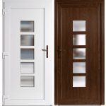 OknaDvereNaMiru.cz Vchodové plastové dveře STYL Lucy Zlatý dub / Bílá 90 x 200 cm – Sleviste.cz