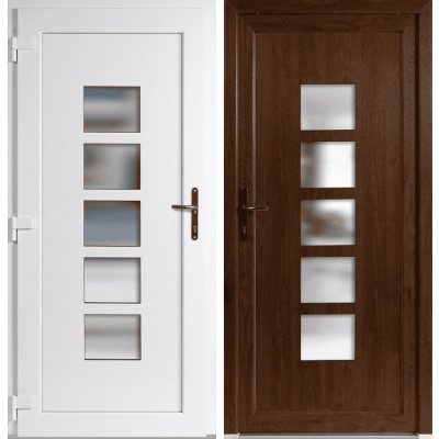 OknaDvereNaMiru.cz Vchodové plastové dveře STYL Lucy Zlatý dub / Bílá 90 x 200 cm – Sleviste.cz