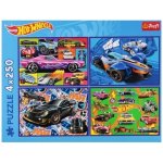 Trefl Hot Wheels 4 x Závodní auta 250 dílků – Zboží Mobilmania
