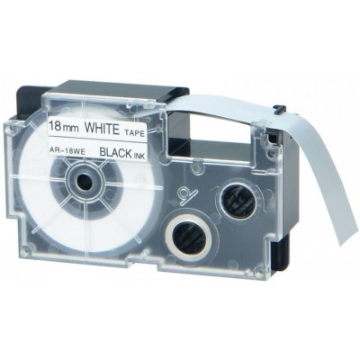 Kompatibilní páska s Casio XR-18WE1, 18mm x 8m černý tisk / bílý podklad – Hledejceny.cz
