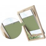 ZEBRA-SHOP Zatemňovací roleta PLISSÉ PRO STŘEŠNÍ OKNO / OLIVOVÁ / PM08 VELUX, MK04 – HobbyKompas.cz