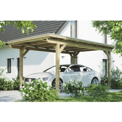 Konsta Přístřešek na auto 304 x 500 cm přírodní – HobbyKompas.cz